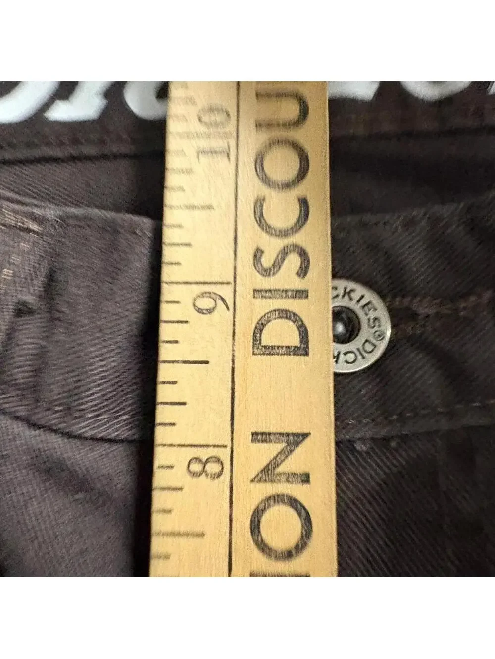 Dickies Slim Fit Pants Mens 28x32 Brown Workwear Chino Flat Front Polyester